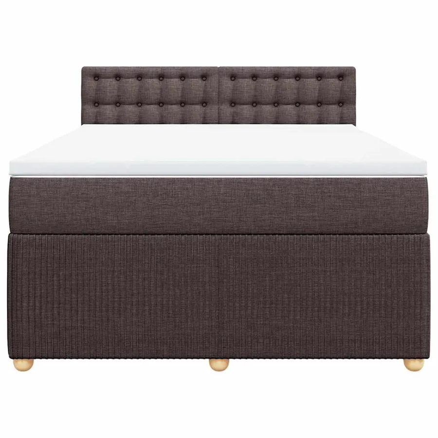 Sommier à lattes de lit avec matelas Marron foncé 160x200 cm - 6