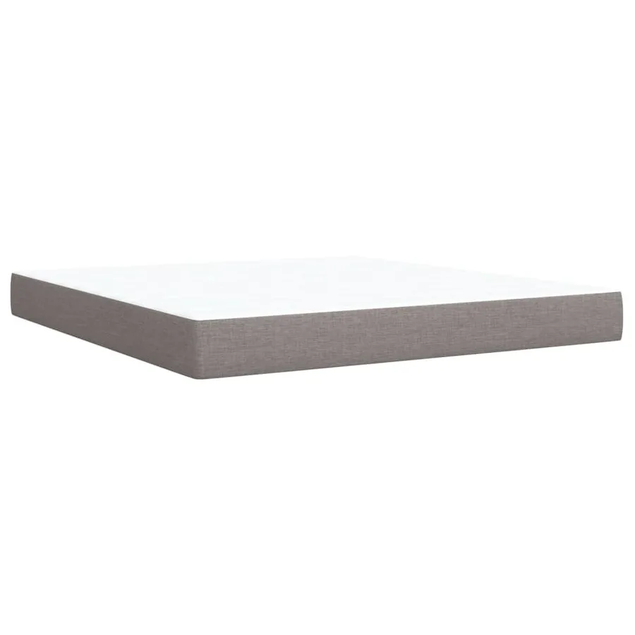 Sommier à lattes de lit avec matelas Taupe 180x200 cm Tissu - 10