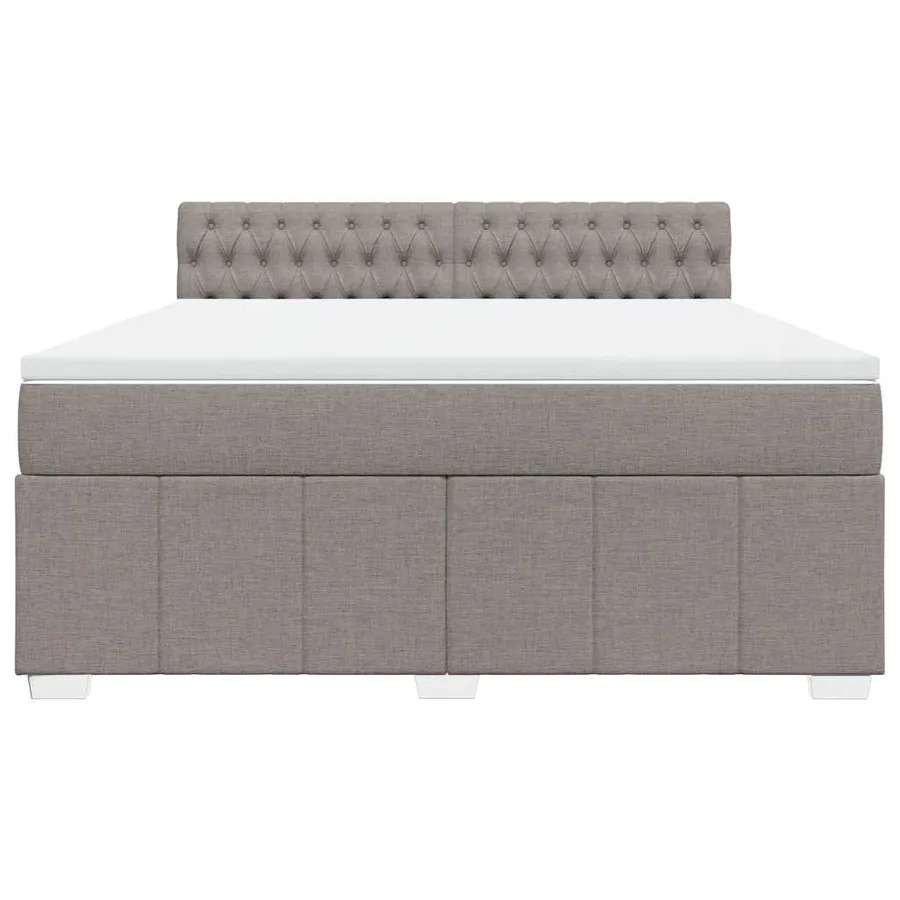 Sommier à lattes de lit avec matelas Taupe 180x200 cm Tissu - 6