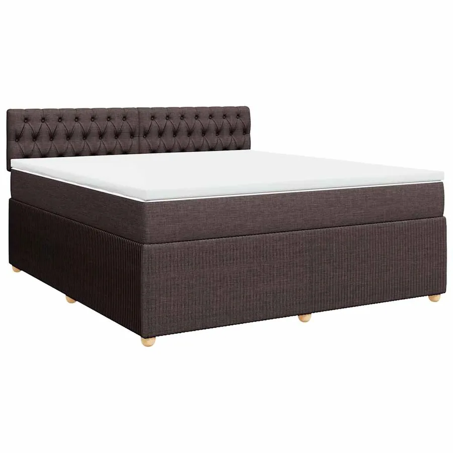 Sommier à lattes de lit avec matelas Marron foncé 180x200 cm - 3