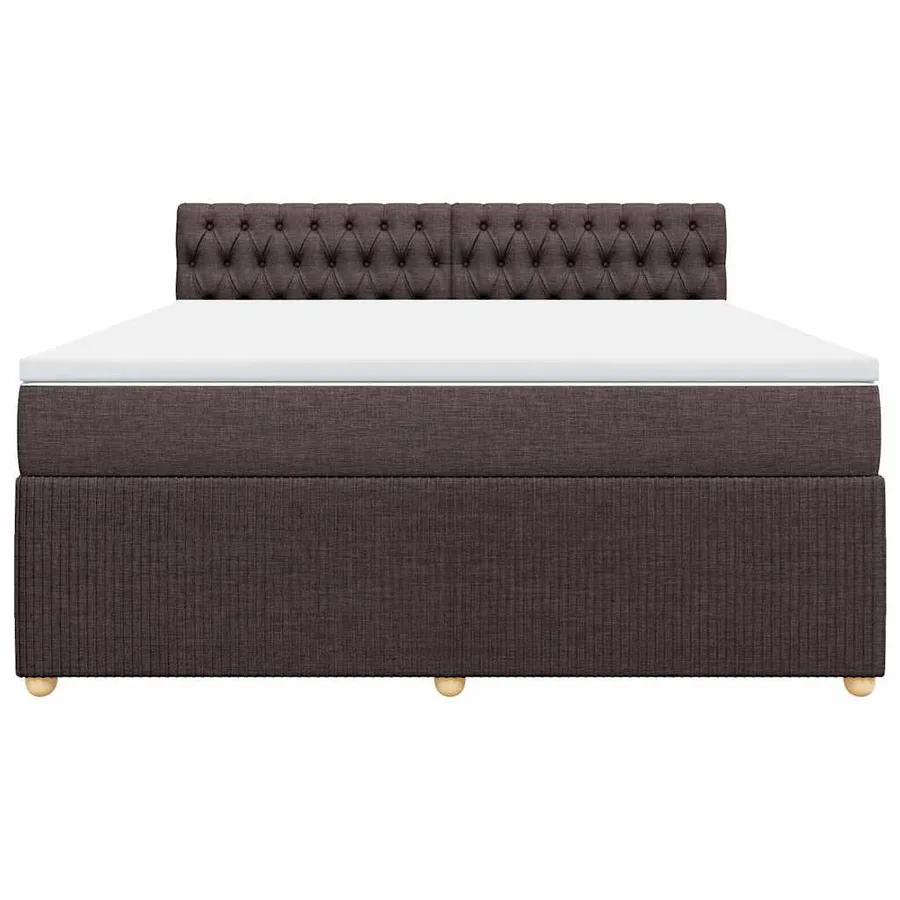 Sommier à lattes de lit avec matelas Marron foncé 180x200 cm - 6