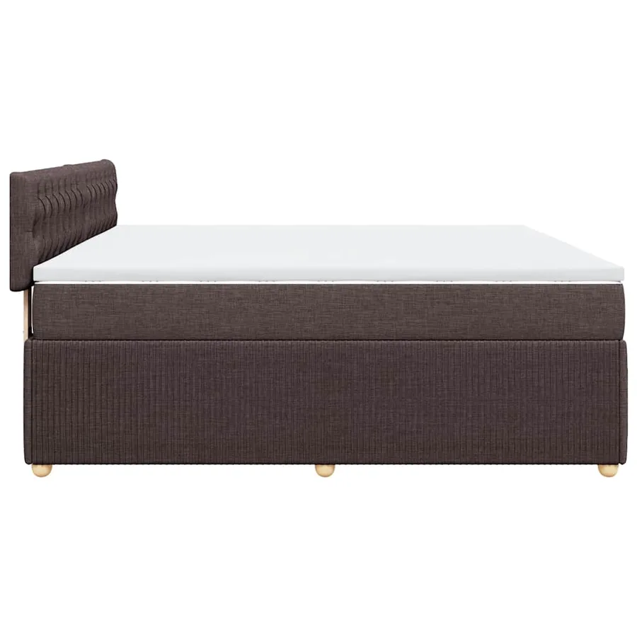 Sommier à lattes de lit avec matelas Marron foncé 180x200 cm - 7