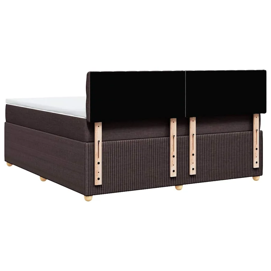 Sommier à lattes de lit avec matelas Marron foncé 180x200 cm - 8
