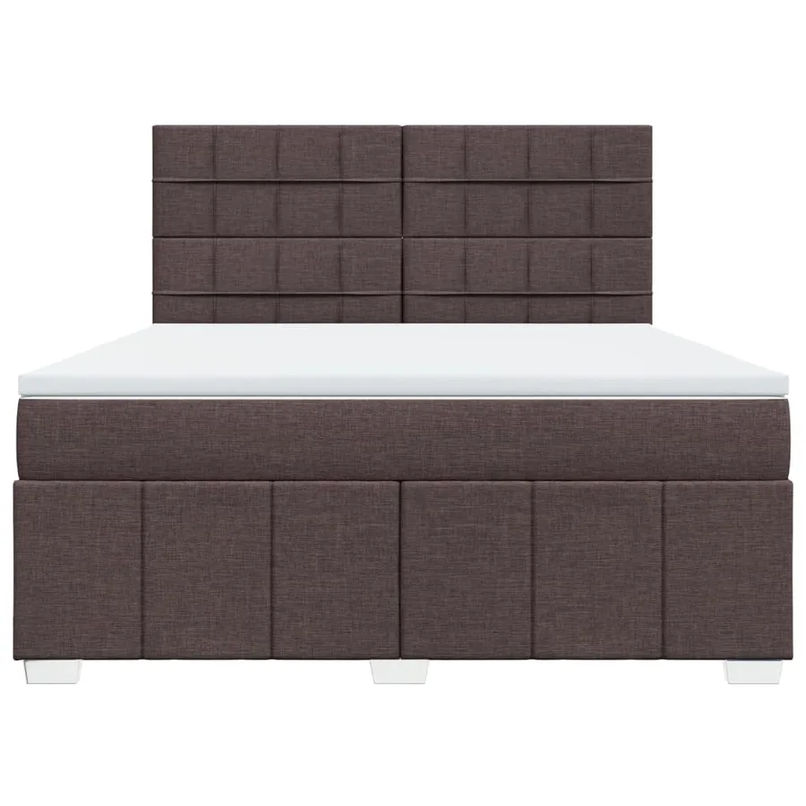 Sommier à lattes de lit avec matelas Marron foncé 180x200 cm - 4