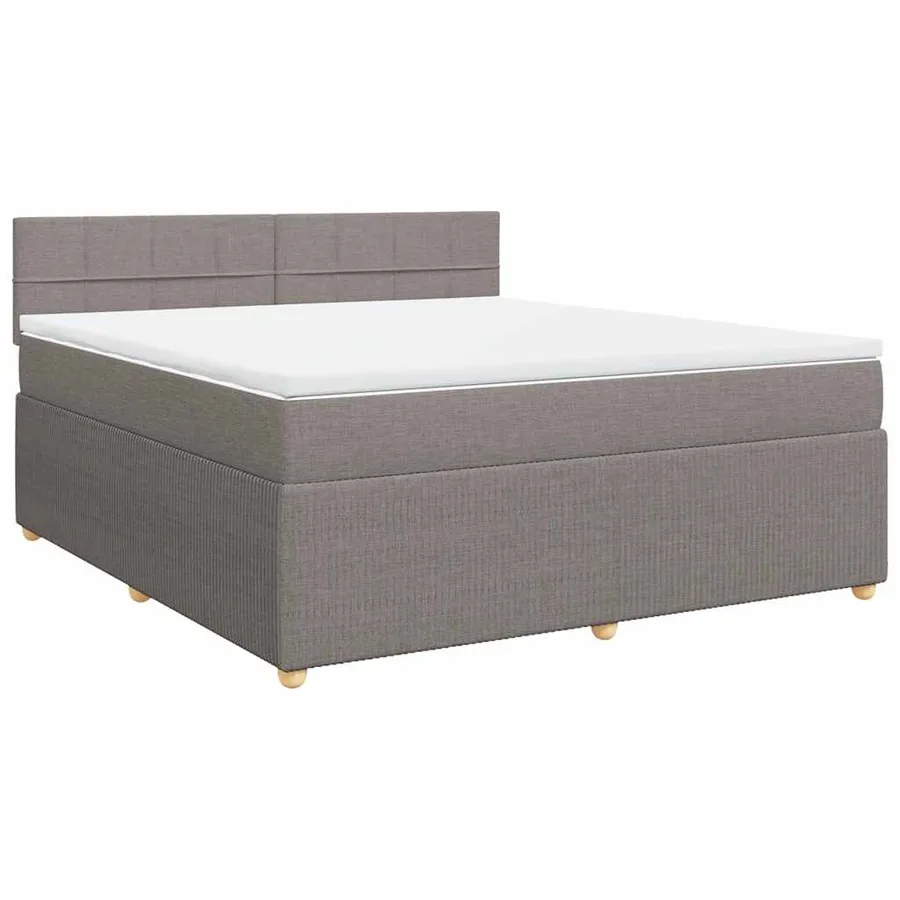 Sommier à lattes de lit avec matelas Taupe 180x200 cm Tissu - 2