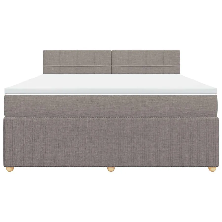 Sommier à lattes de lit avec matelas Taupe 180x200 cm Tissu - 4