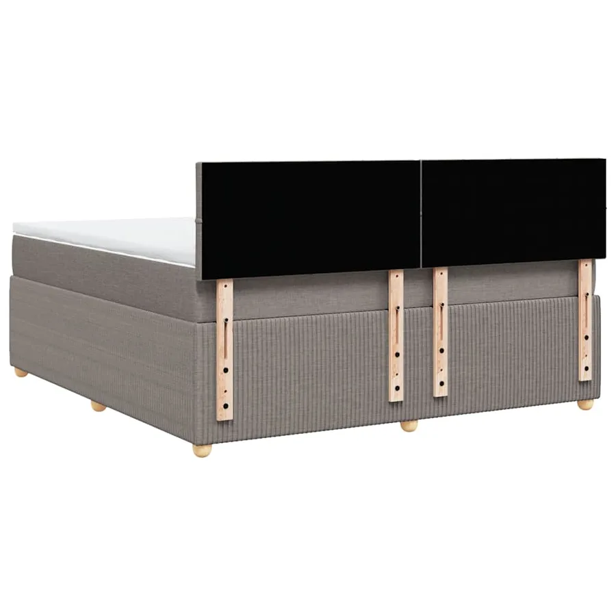 Sommier à lattes de lit avec matelas Taupe 180x200 cm Tissu - 6