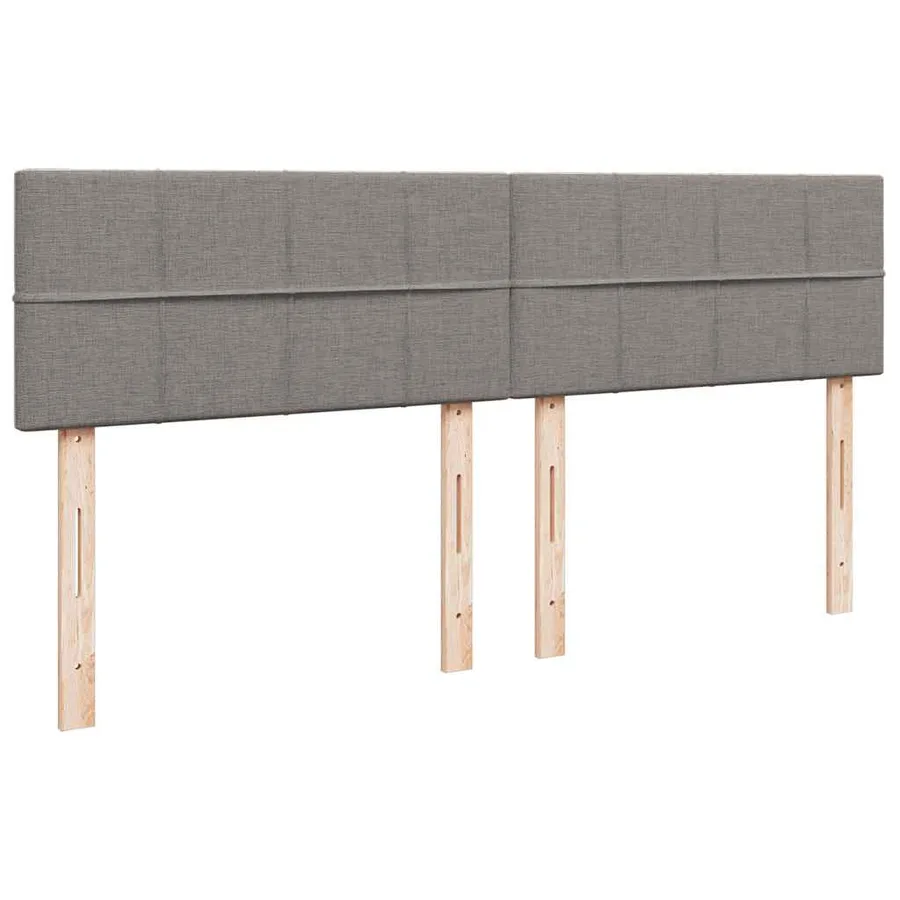 Sommier à lattes de lit avec matelas Taupe 180x200 cm Tissu - 7