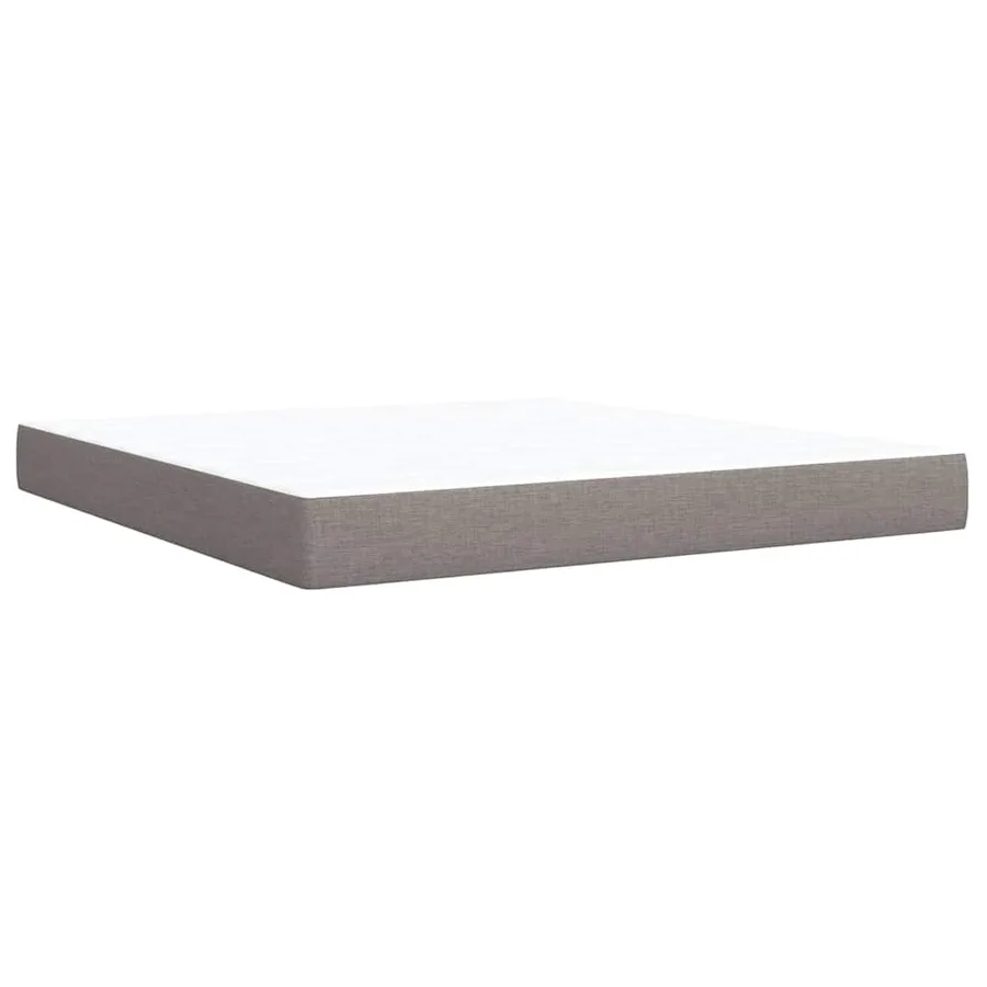 Sommier à lattes de lit avec matelas Taupe 180x200 cm Tissu - 9