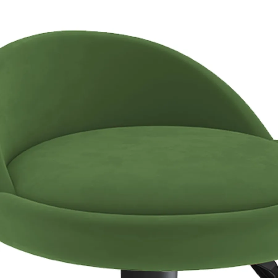 Tabourets de bar lot de 2 vert foncé velours - 8