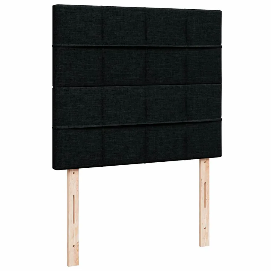 Sommier à lattes de lit avec matelas Noir 120x200 cm Tissu - 9