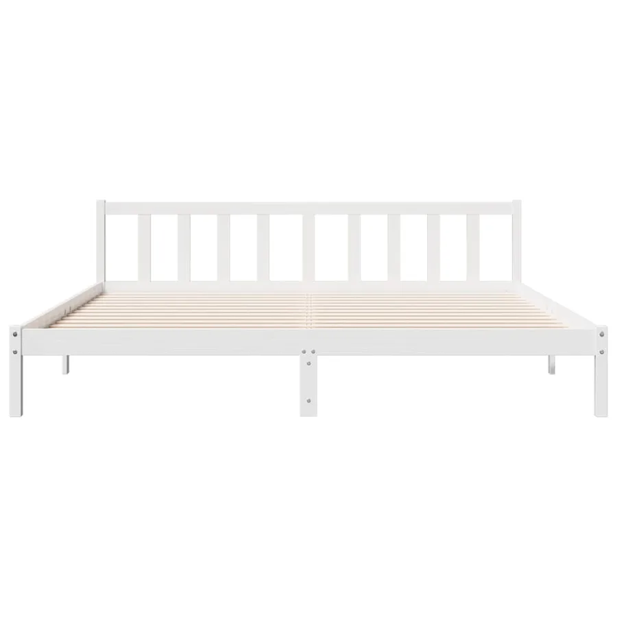 Cadre de lit extra long sans matelas 180x210 cm bois massif pin - 4