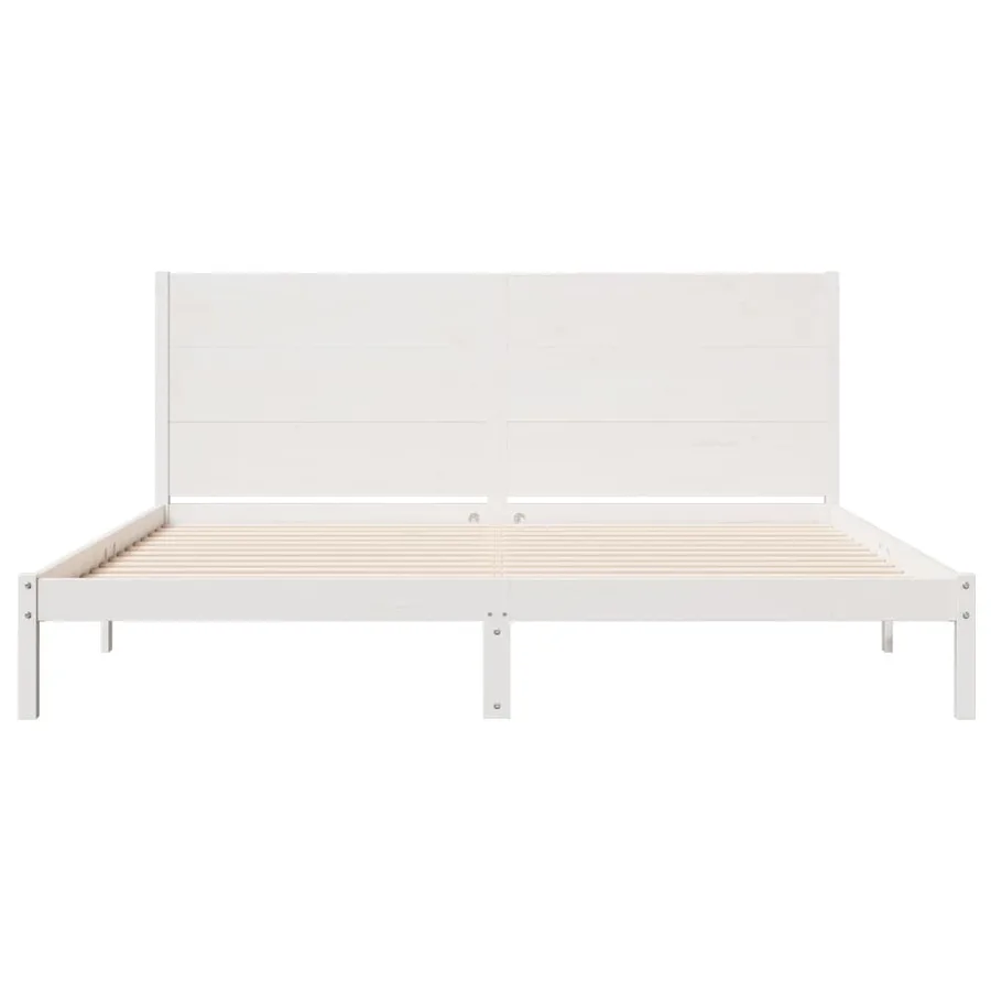 Cadre de lit extra long sans matelas 200x210 cm bois massif - 4