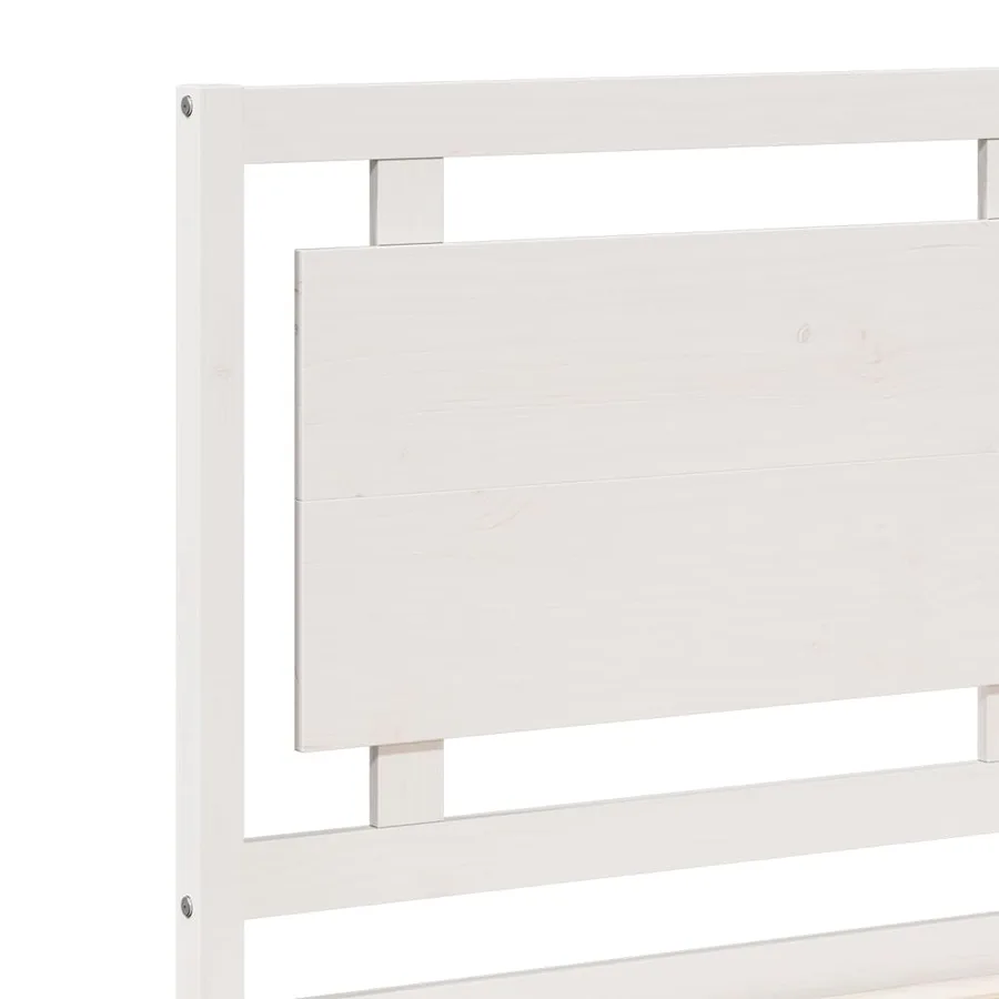 Cadre de lit extra long sans matelas 200x210 cm bois massif - 7