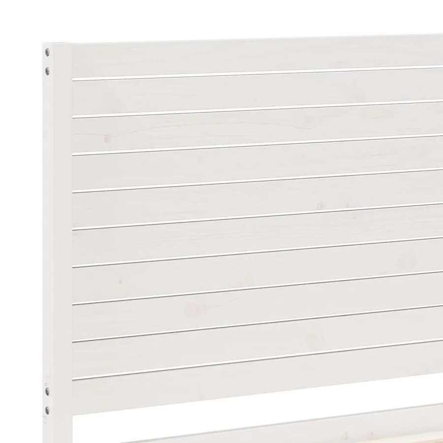 Cadre de lit extra long sans matelas 200x220 cm bois massif - 7