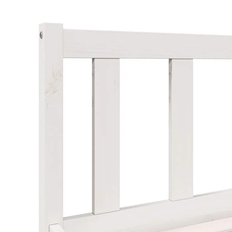 Cadre de lit extra long sans matelas 90x220 cm bois massif pin - 7