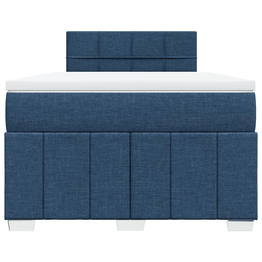 Sommier à lattes de lit avec matelas Bleu 120x200 cm Tissu - 6