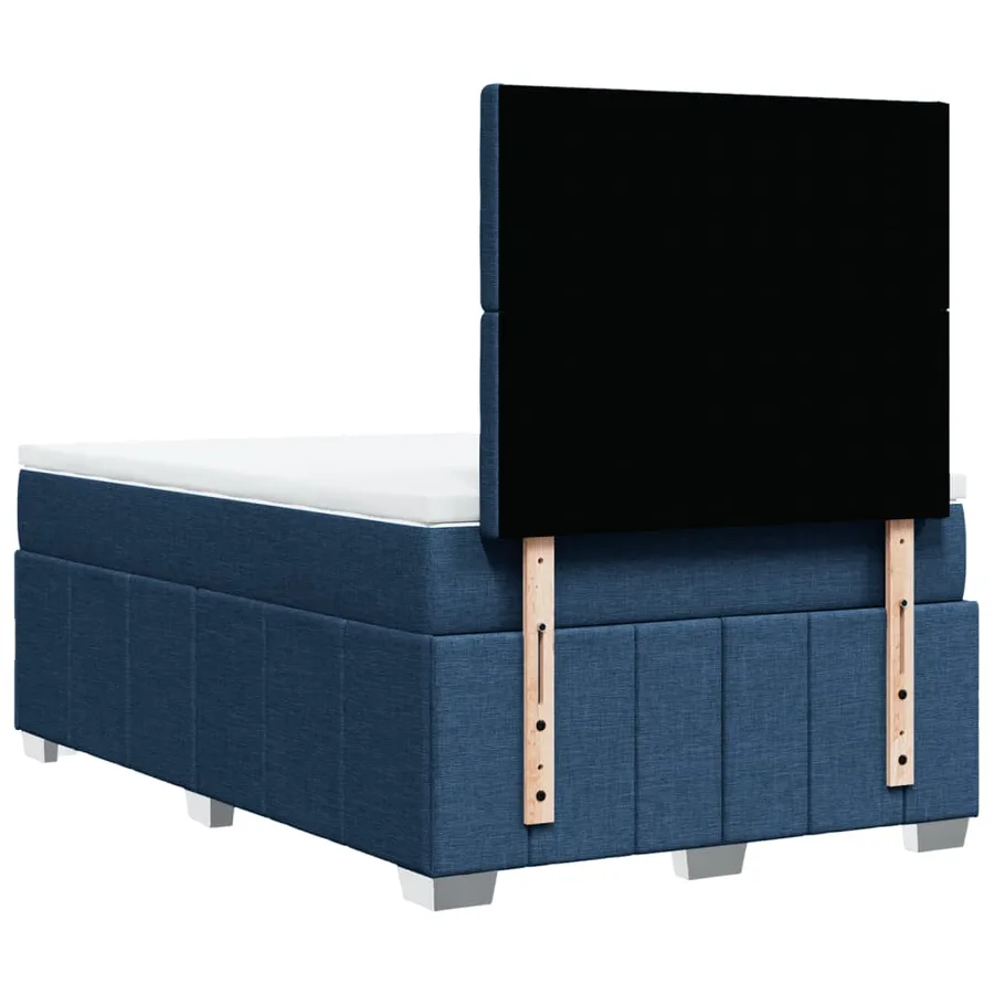 Sommier à lattes de lit avec matelas Bleu 120x200 cm Tissu - 6
