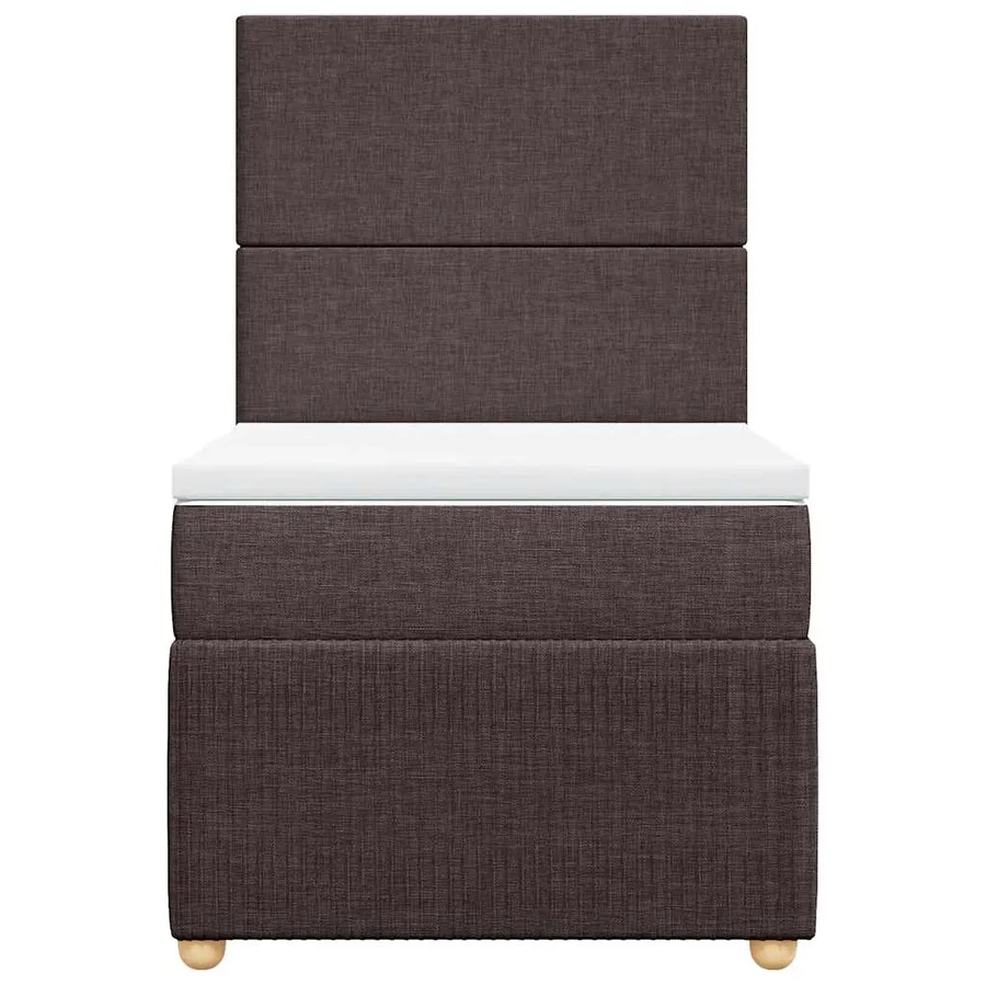 Sommier à lattes de lit avec matelas Marron foncé 90x200 cm - 6