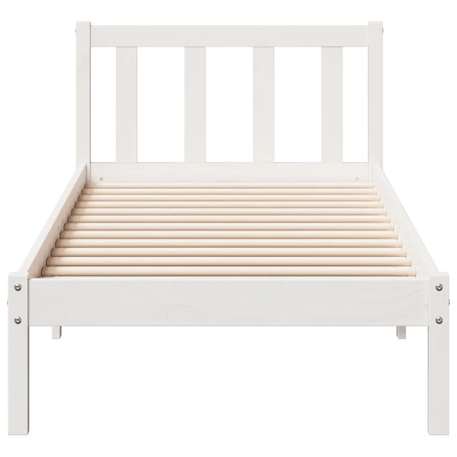 Cadre de lit extra long sans matelas 100x220 cm bois massif pin - 4