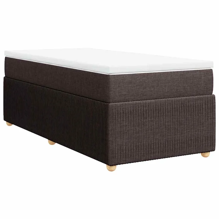 Sommier à lattes de lit avec matelas Marron foncé 90x200 cm - 2
