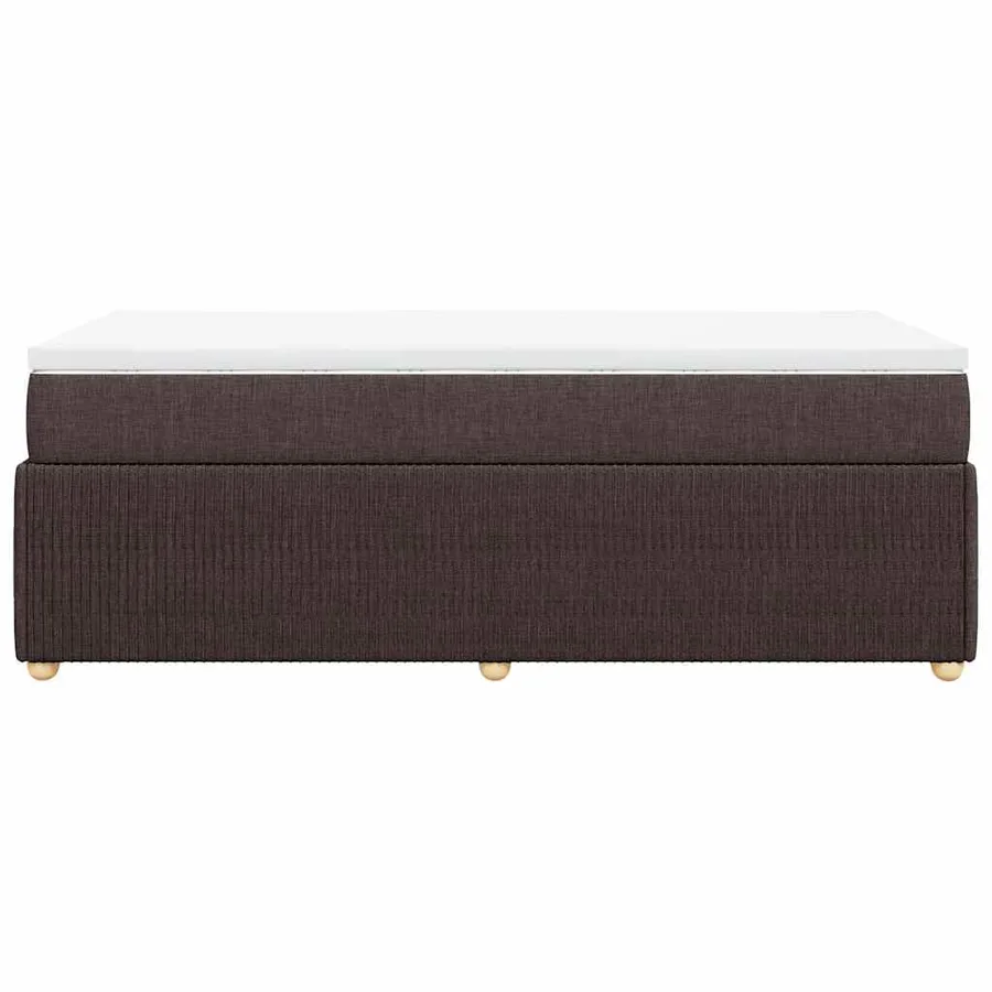 Sommier à lattes de lit avec matelas Marron foncé 90x200 cm - 5