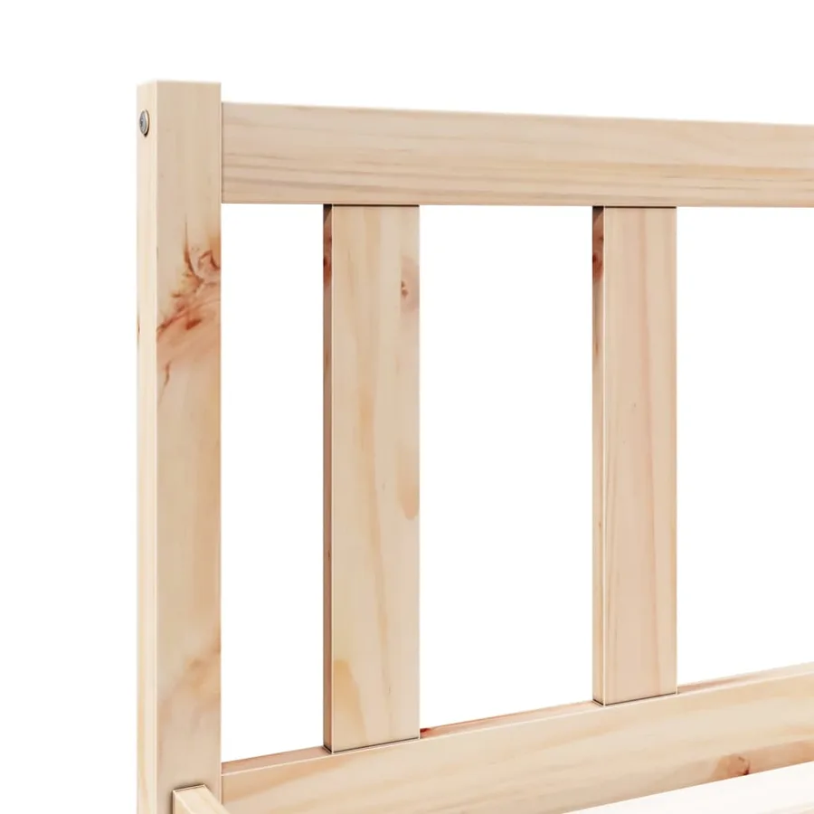 Cadre de lit extra long sans matelas 90x210 cm bois massif pin - 7