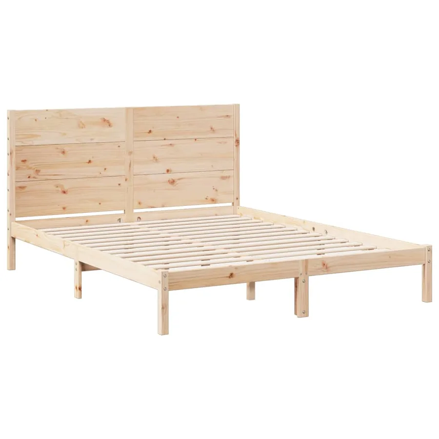Cadre de lit extra long sans matelas 160x210 cm bois massif - 3