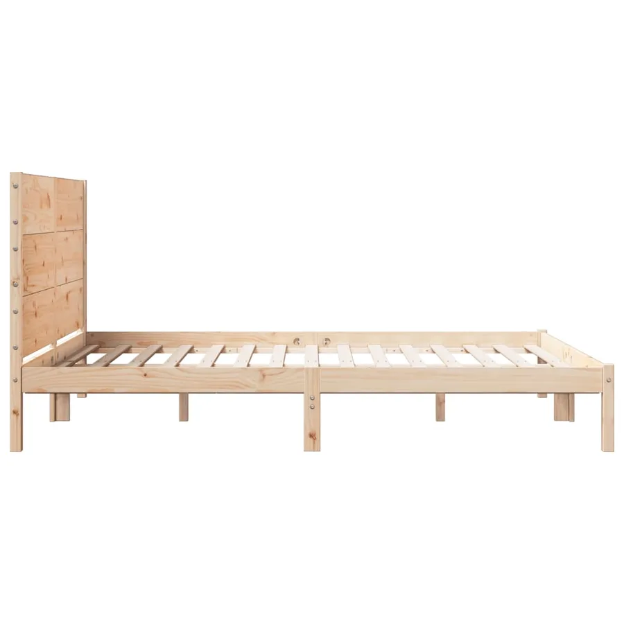 Cadre de lit extra long sans matelas 160x210 cm bois massif - 5