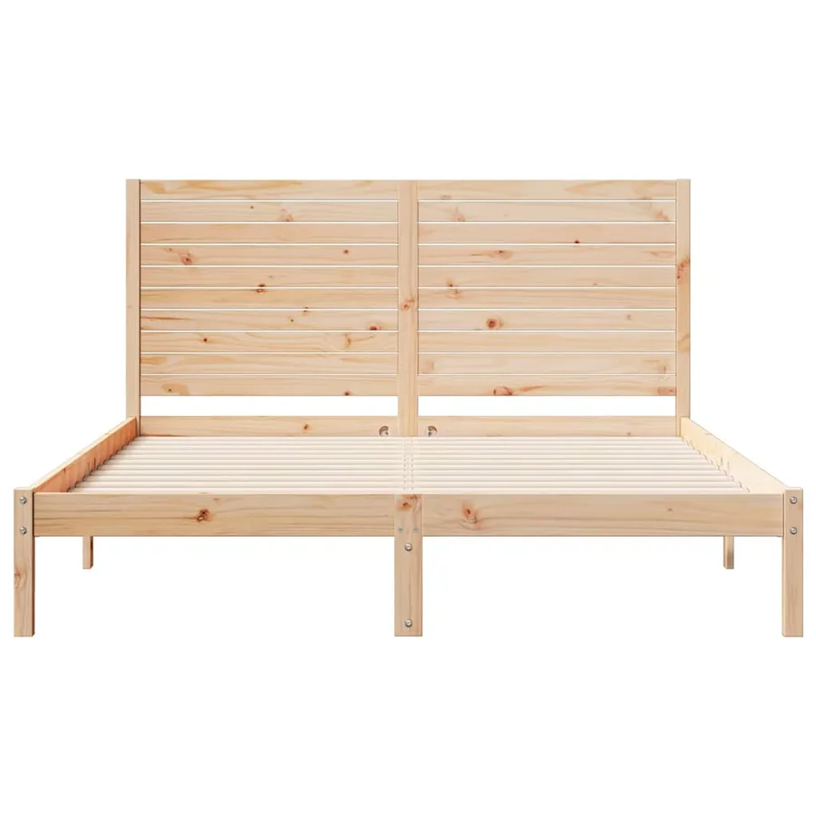 Cadre de lit extra long sans matelas 160x210 cm bois massif - 4