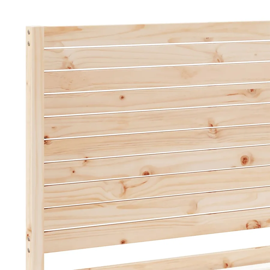 Cadre de lit extra long sans matelas 180x220 cm bois massif - 7