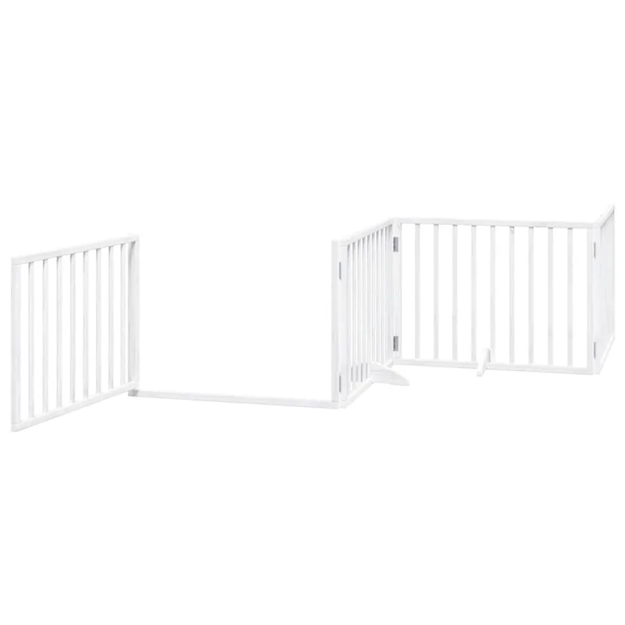 Barrière pour chien porte pliable 12 panneaux bois de peuplier - 4