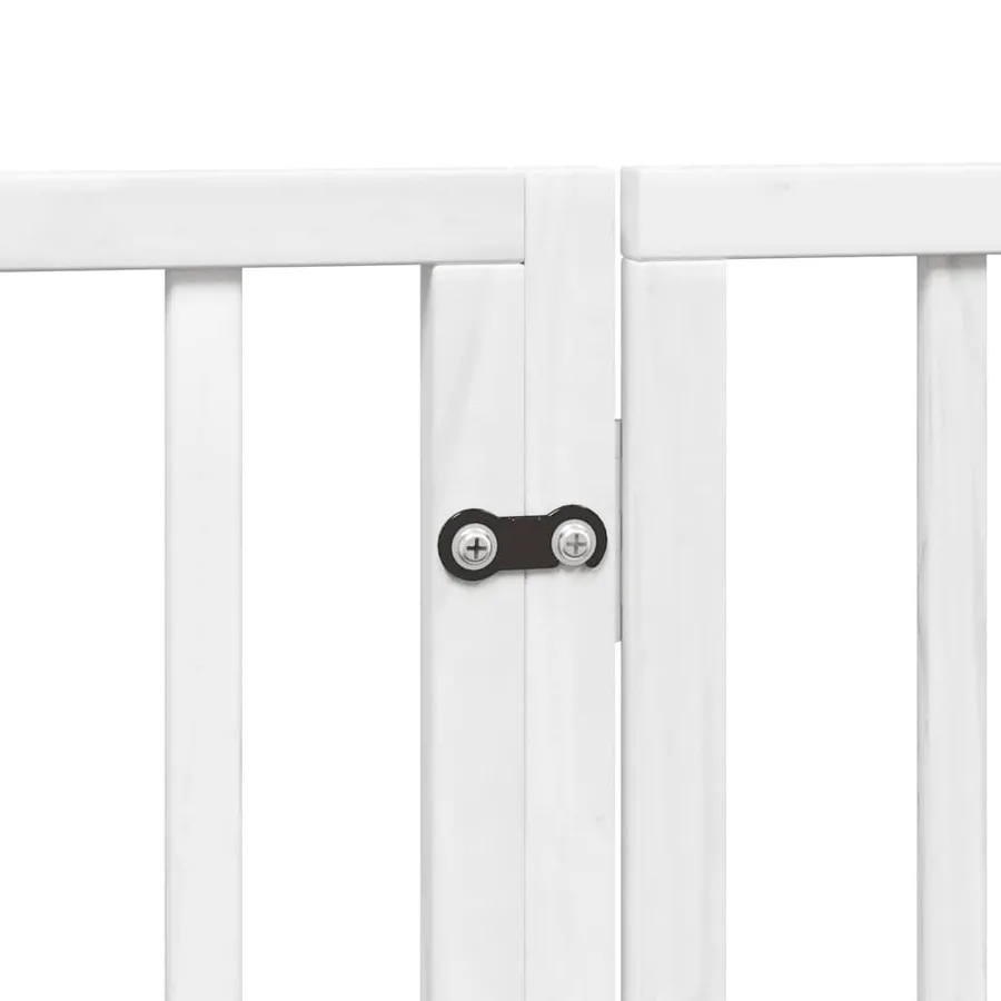 Barrière pour chien porte pliable 12 panneaux bois de peuplier - 7