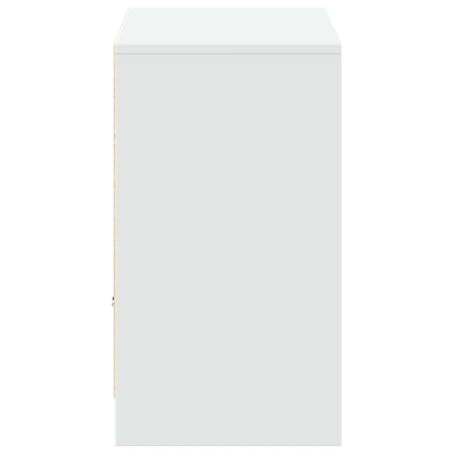 Meuble TV avec LED blanc 91x34x61 cm bois d'ingénierie - 7