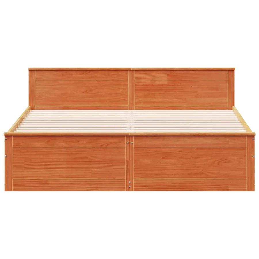 Cadre de lit sans matelas avec tête de lit 180x200 cm bois pin - 4