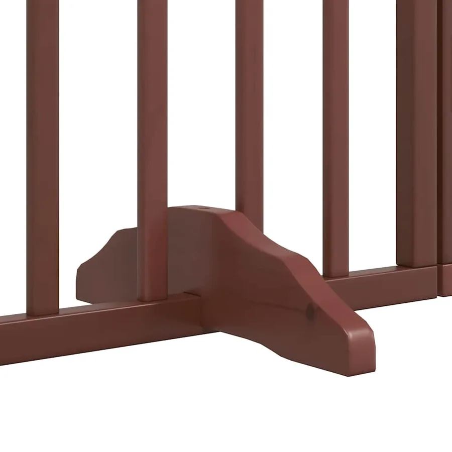 Barrière pour chien porte pliable 12 panneaux bois de peuplier - 6