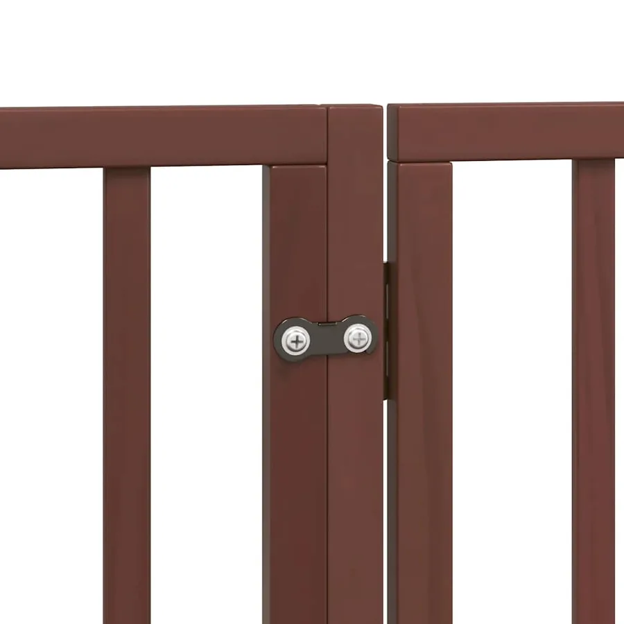 Barrière pour chien porte pliable 12 panneaux bois de peuplier - 7