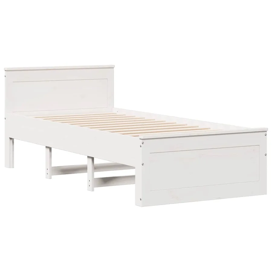 Cadre de lit sans matelas avec tête de lit 90x190 cm pin massif - 5