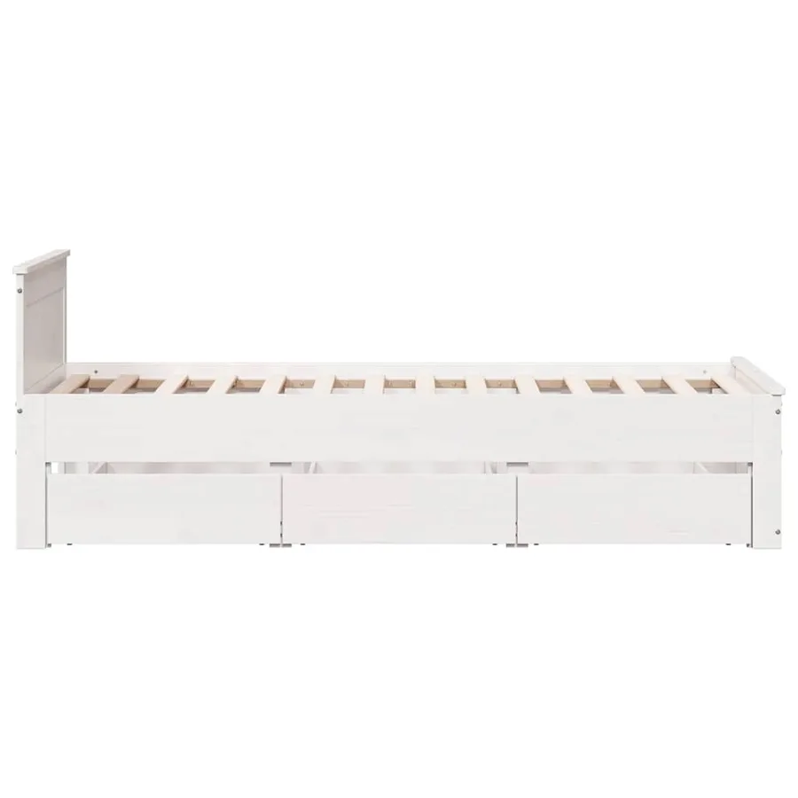 Cadre de lit sans matelas avec tête de lit 90x190 cm pin massif - 8