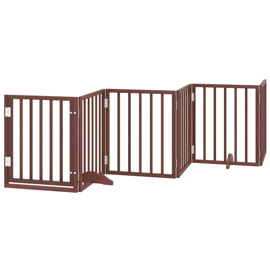 Barrière pour chien porte pliable 9 panneaux bois de peuplier - 3