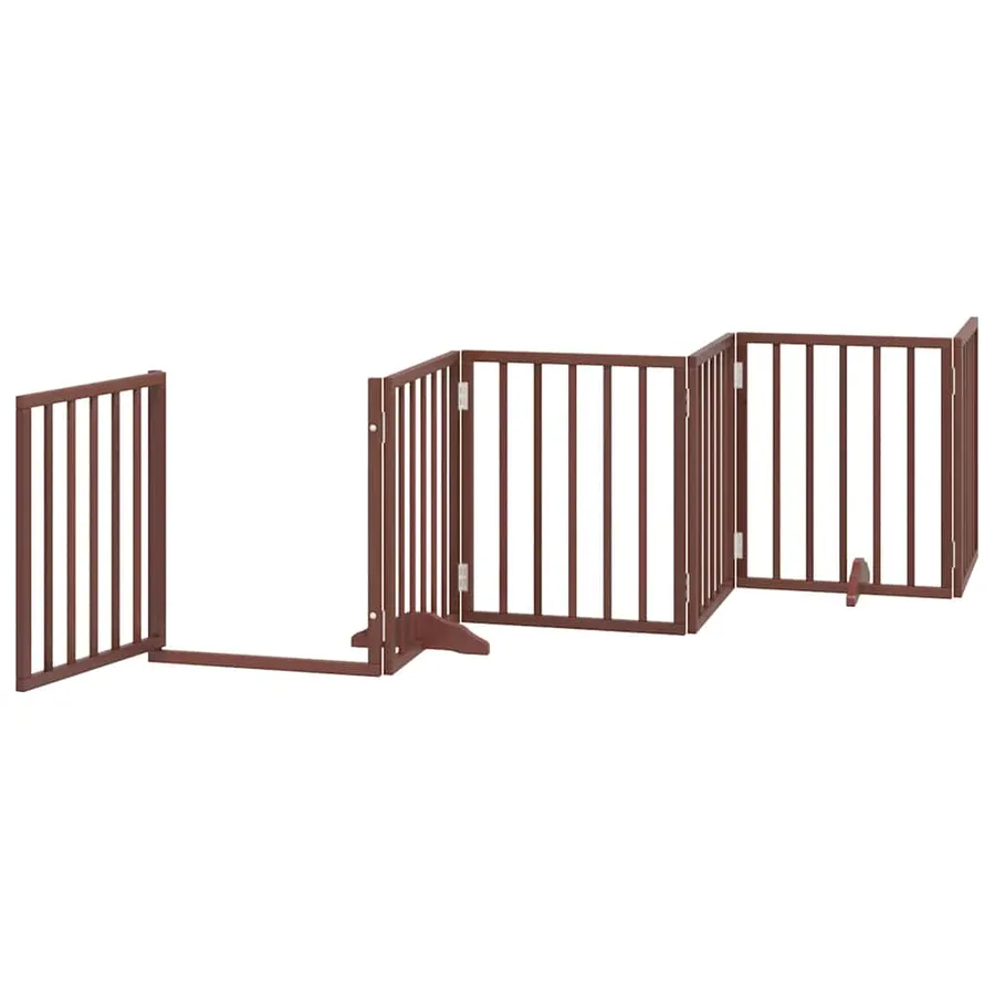 Barrière pour chien porte pliable 9 panneaux bois de peuplier - 4
