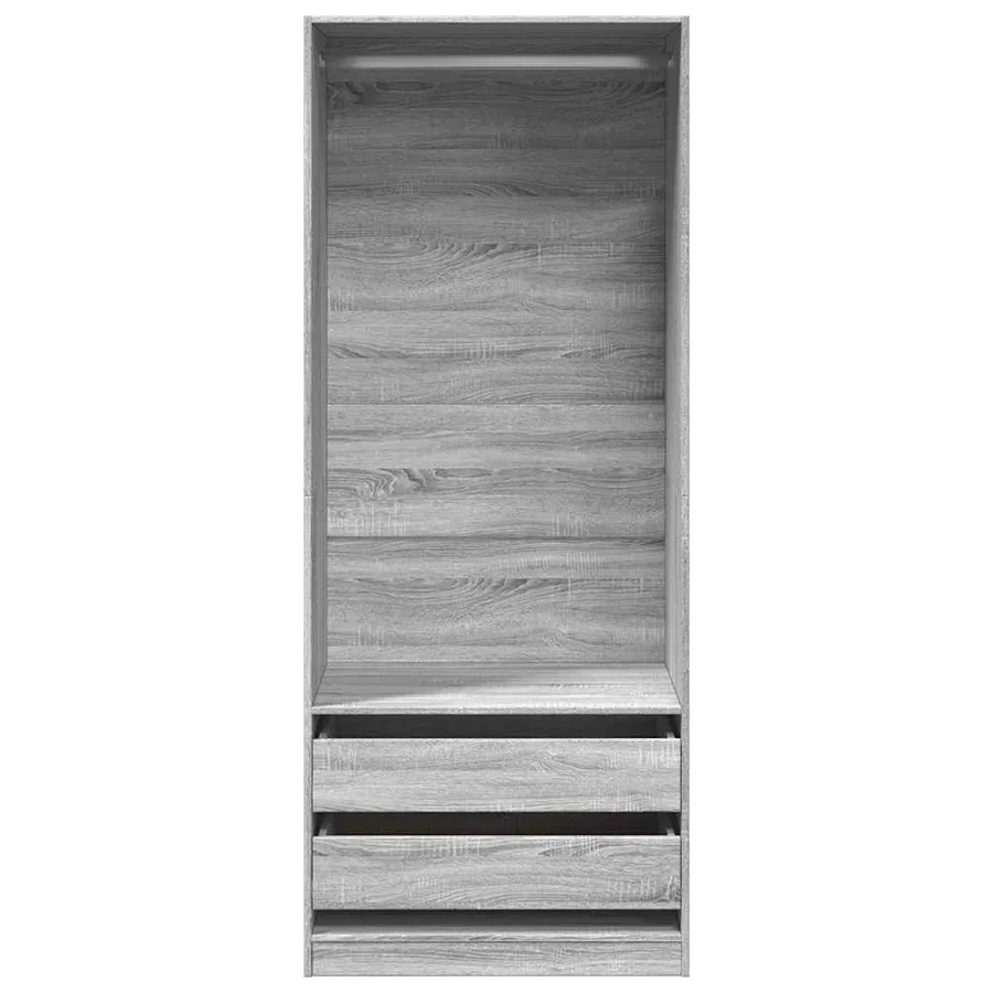 Garde-robe sonoma gris 80x50x200 cm bois d'ingénierie - 4