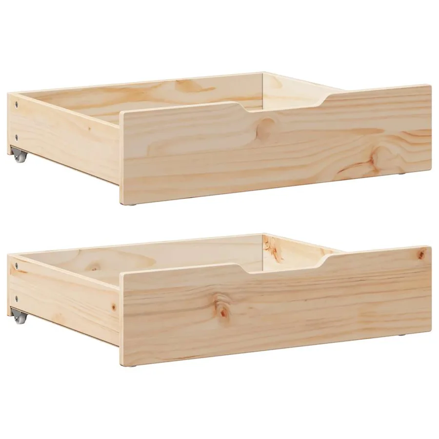 Cadre de lit enfant avec tiroirs sans matelas 80x170 cm bois - 6