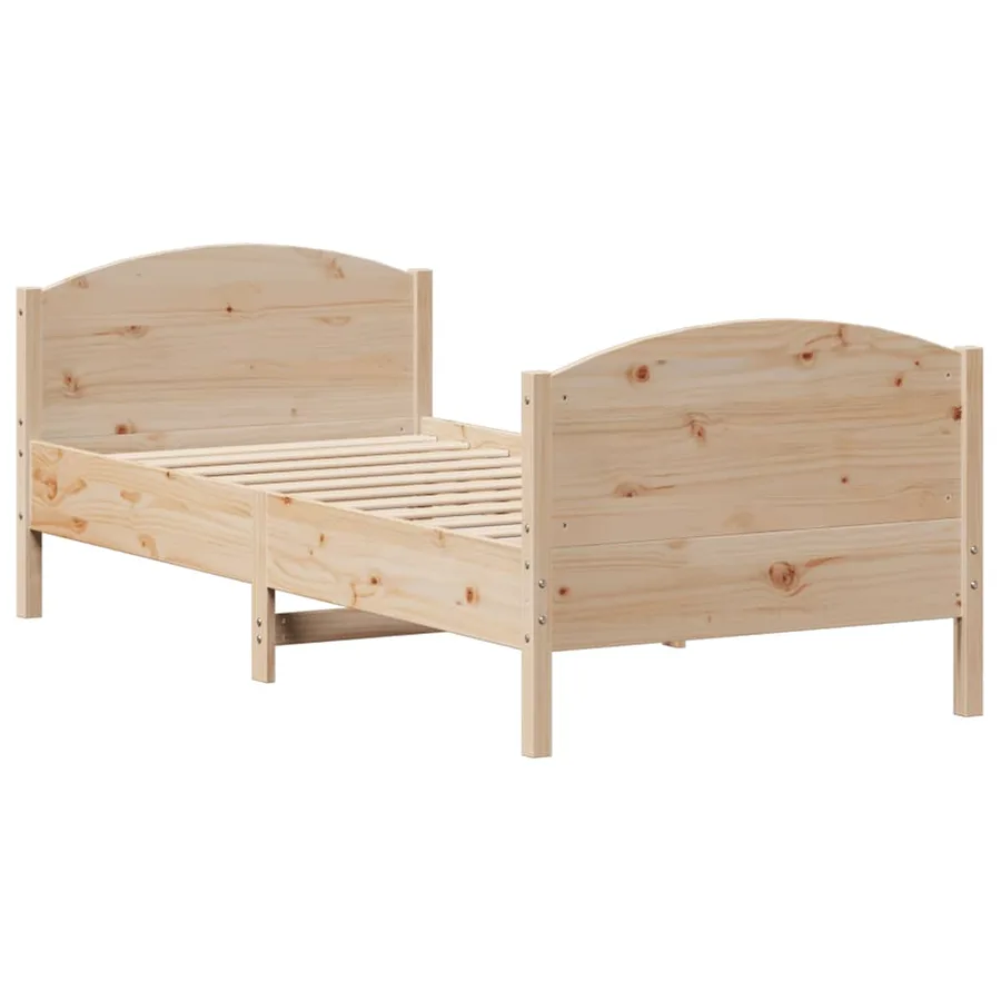 Cadre de lit sans matelas 90x190 cm bois de pin massif - 5