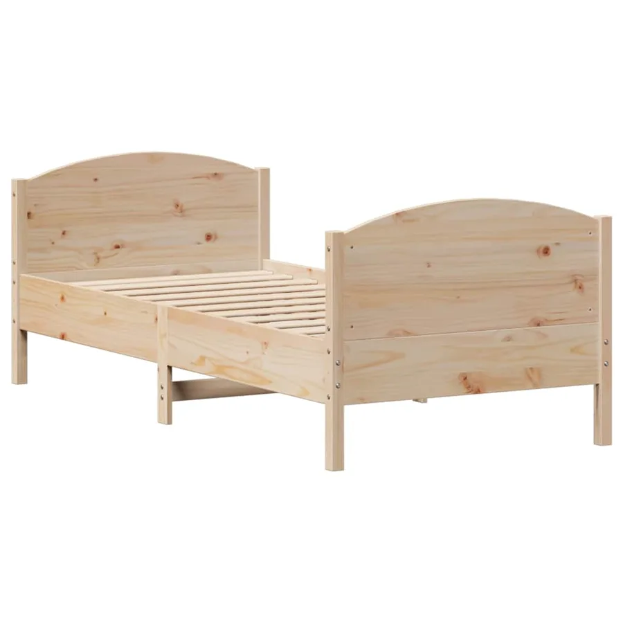 Cadre de lit sans matelas 90x190 cm bois de pin massif - 8