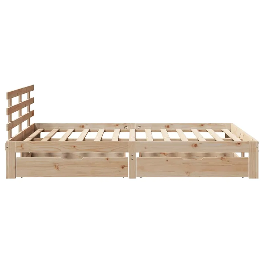 Cadre de lit avec tiroirs sans matelas 120x200 cm - 5