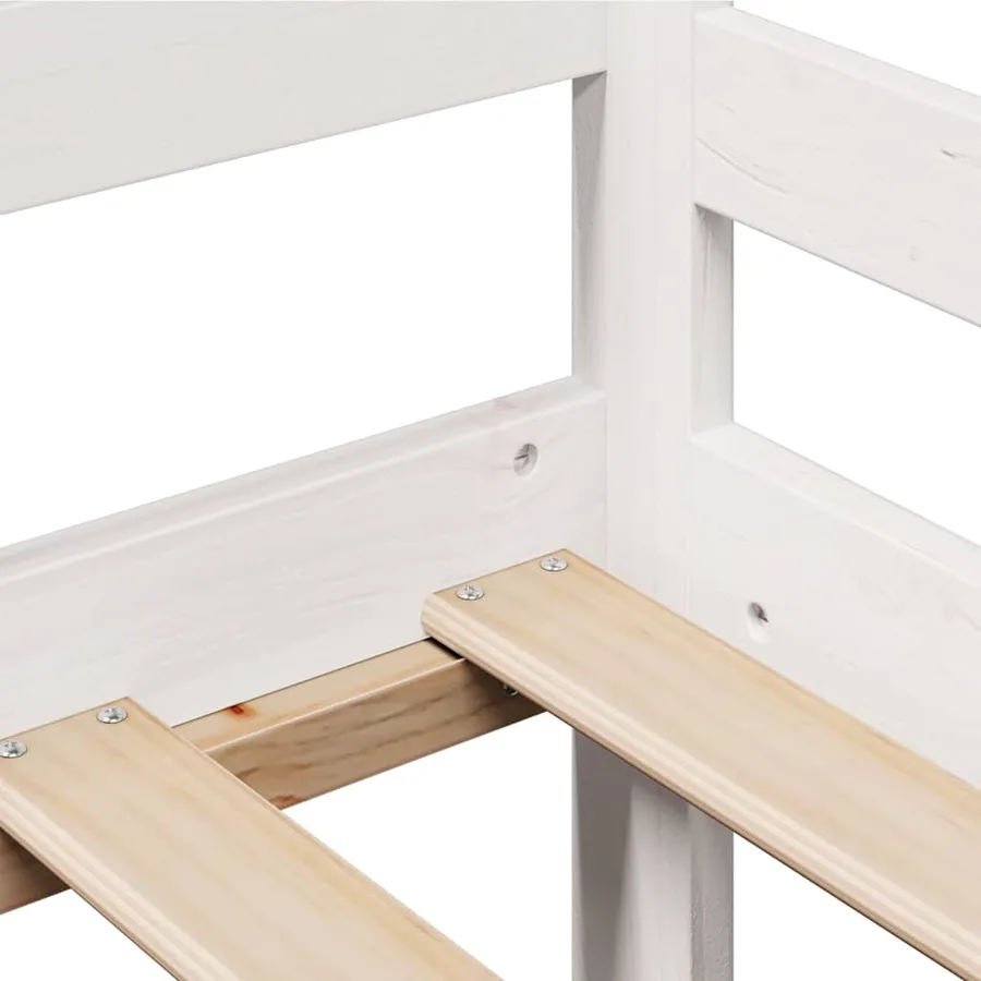 Lit de jour et tiroirs sans matelas blanc 90x190 cm bois massif - 10