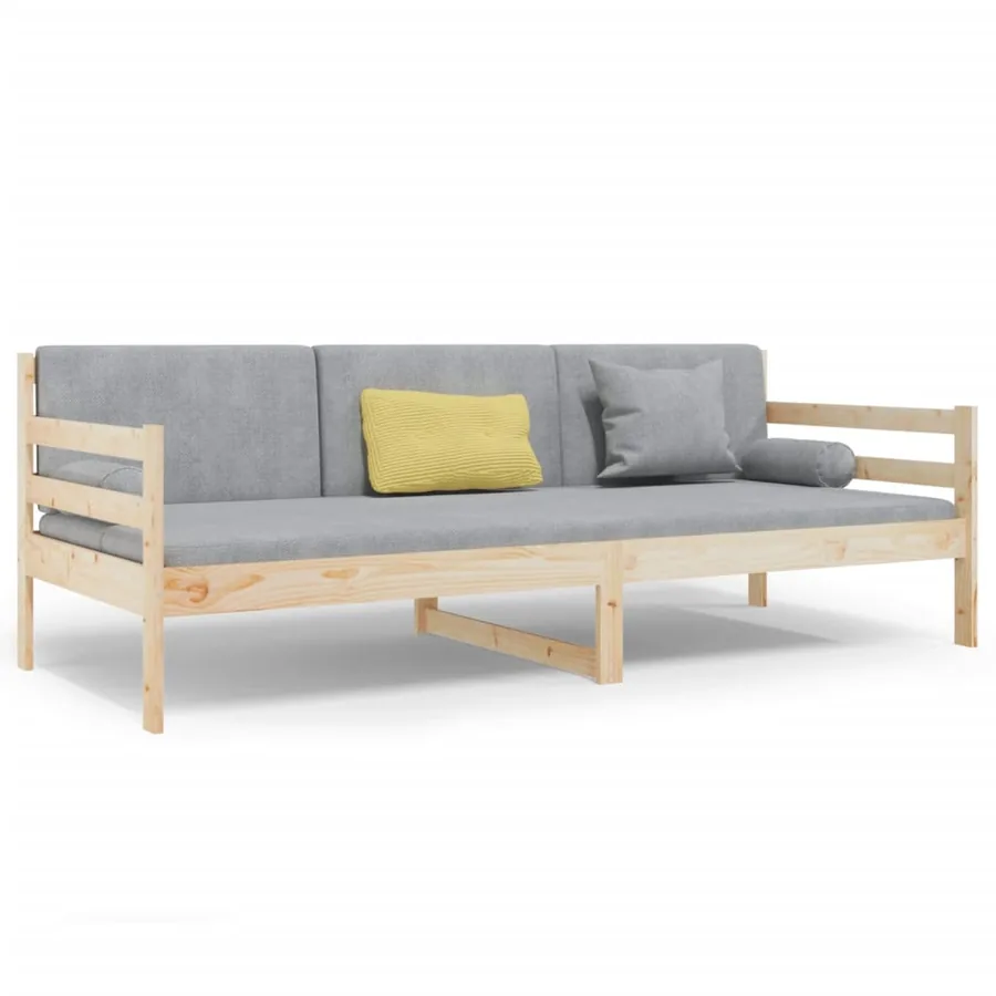 Lit de jour sans matelas 80x200 cm bois de pin massif - 2