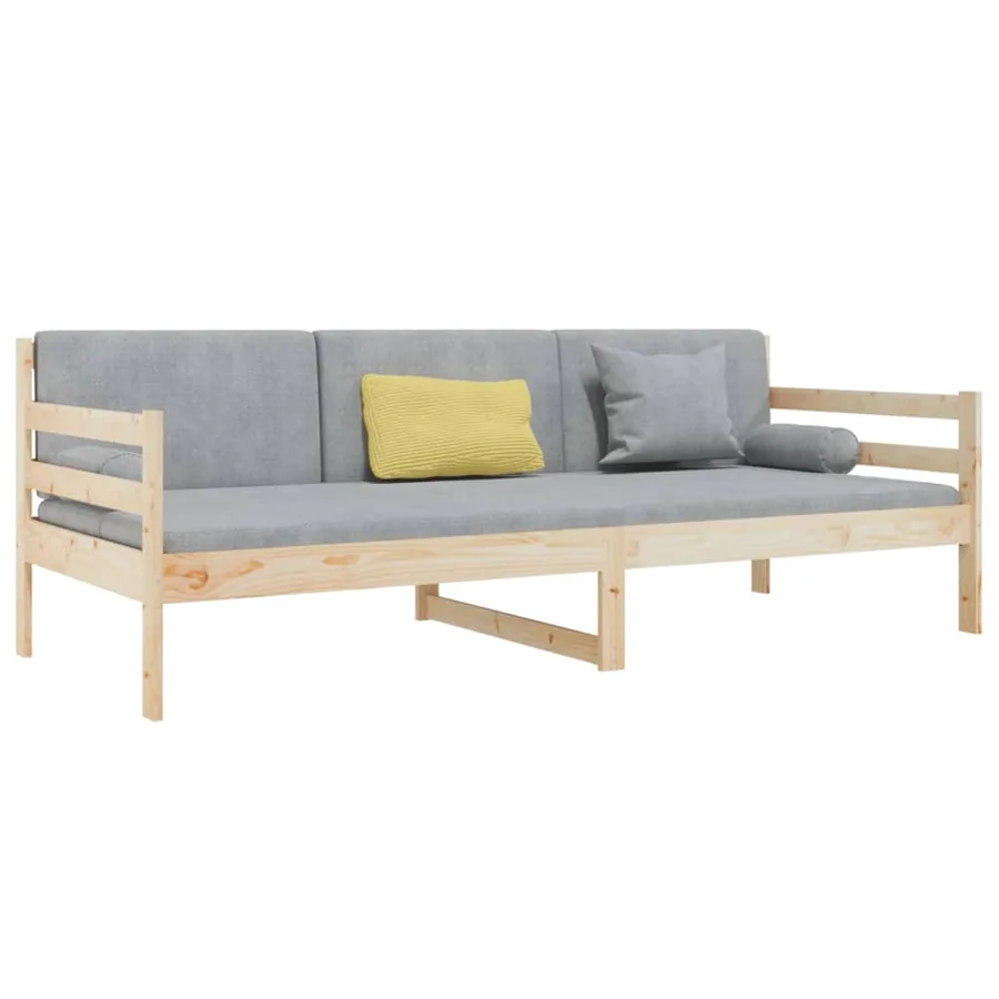 Lit de jour sans matelas 80x200 cm bois de pin massif - 3