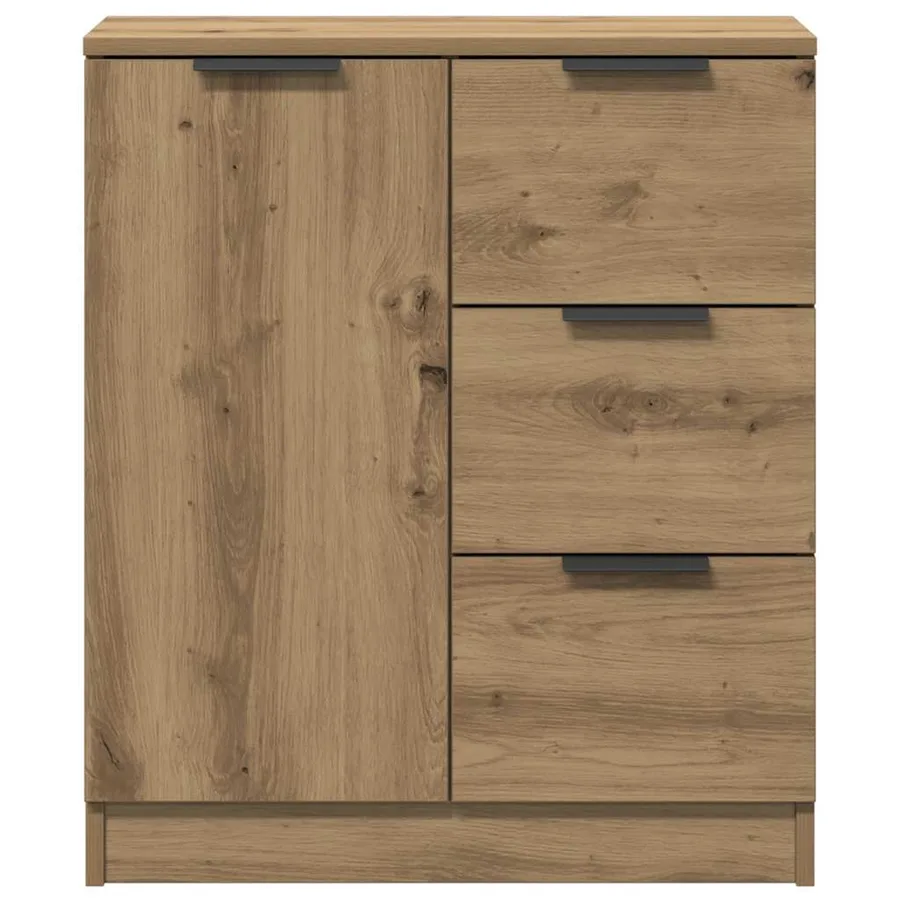 Buffet chêne artisanal 60x30x70 cm bois d'ingénierie - 4